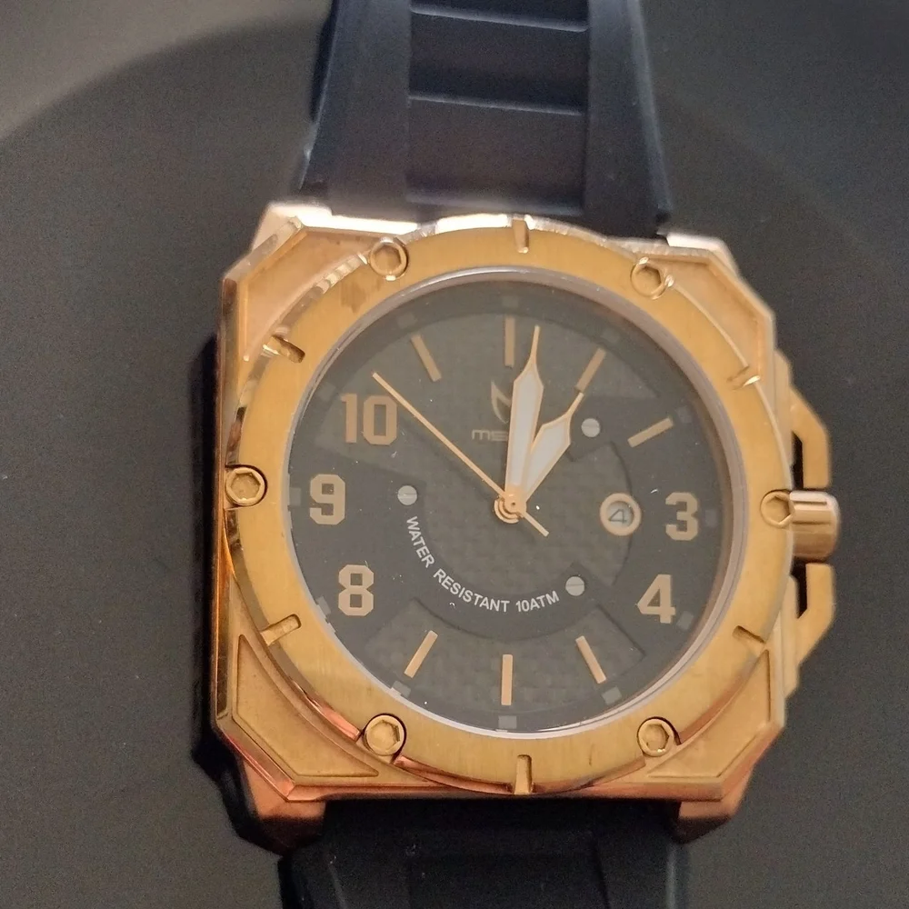 MEISTER Rose Gold and Black Men's Watch